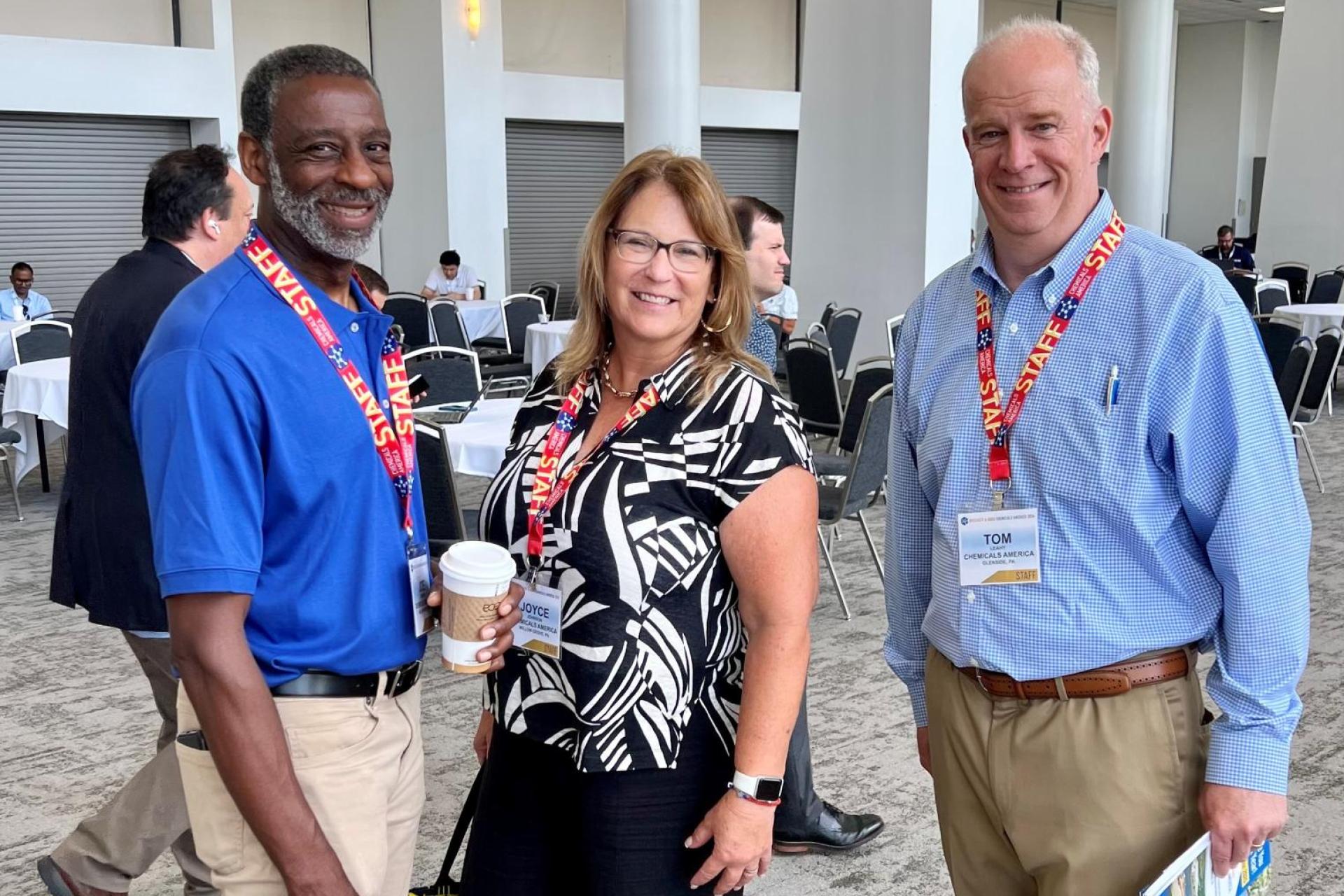 Tom Leahy and company in the lobby of the Savannah Convention Center 2024
