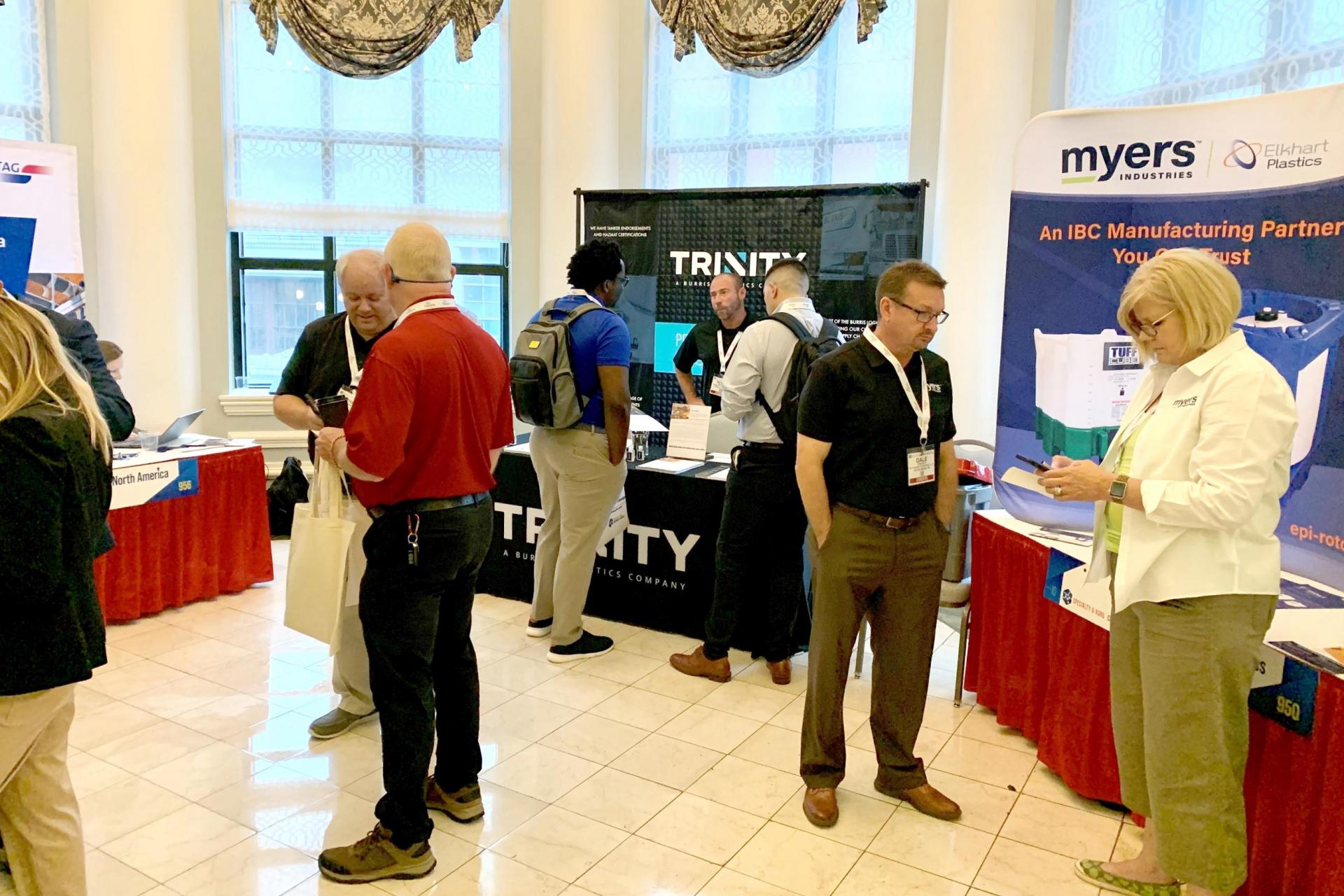 attendees and exhibits at Charleston Place hotel