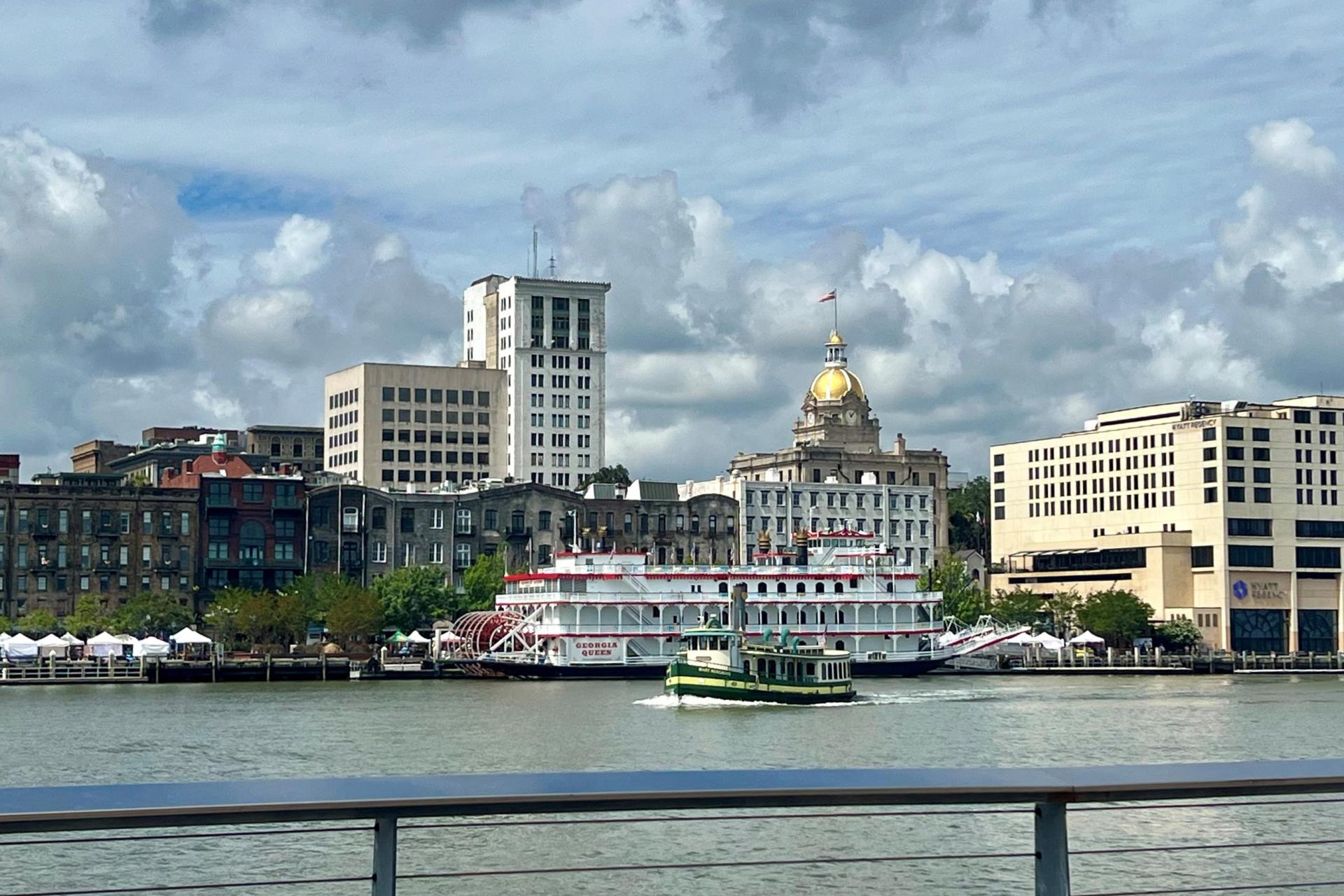 Savannah historic district as seen from the river