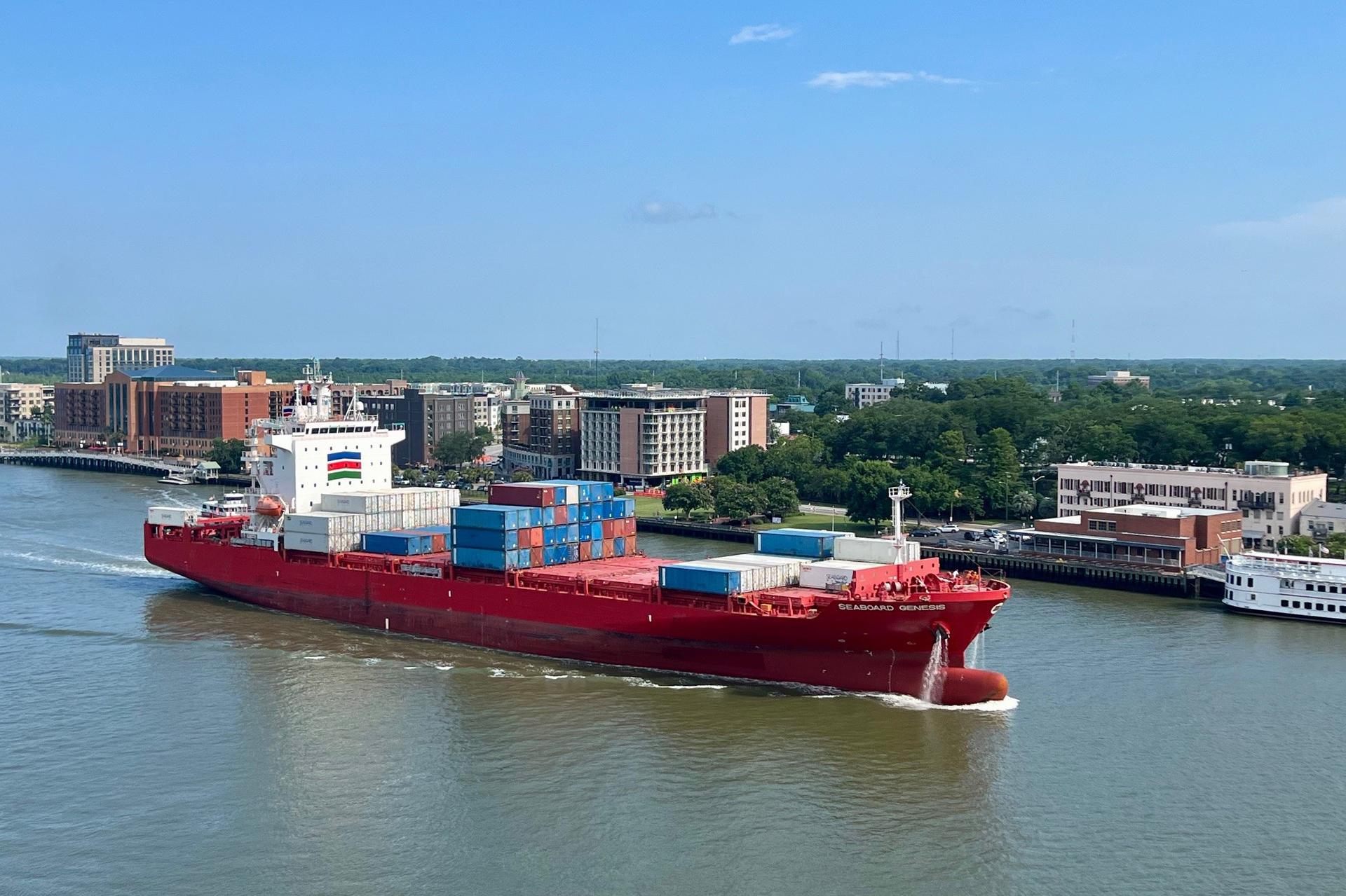 Tanker on the Savannah River
